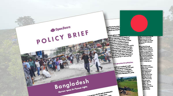 Drei Dokumente aus dem Policy Brief von Bangladesch mit der Flagge darauf