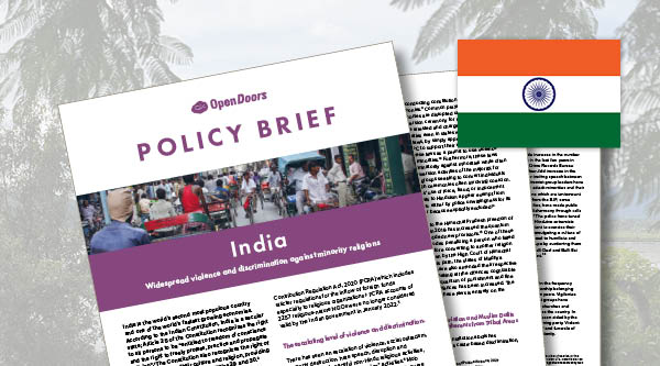 Drei Dokumente aus dem Policy Brief von Indien mit der indischen Flagge darauf