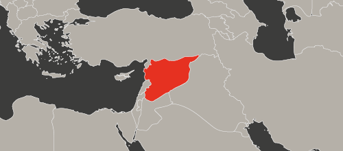 Karte Syrien und angrenzende Länder