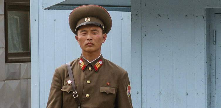 Ein Soldat in Nordkorea
