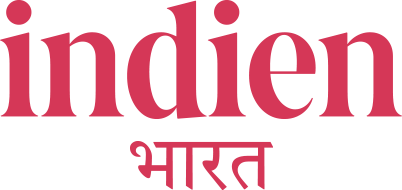 Schriftzug Indien und darunter auch in indischer Schrift