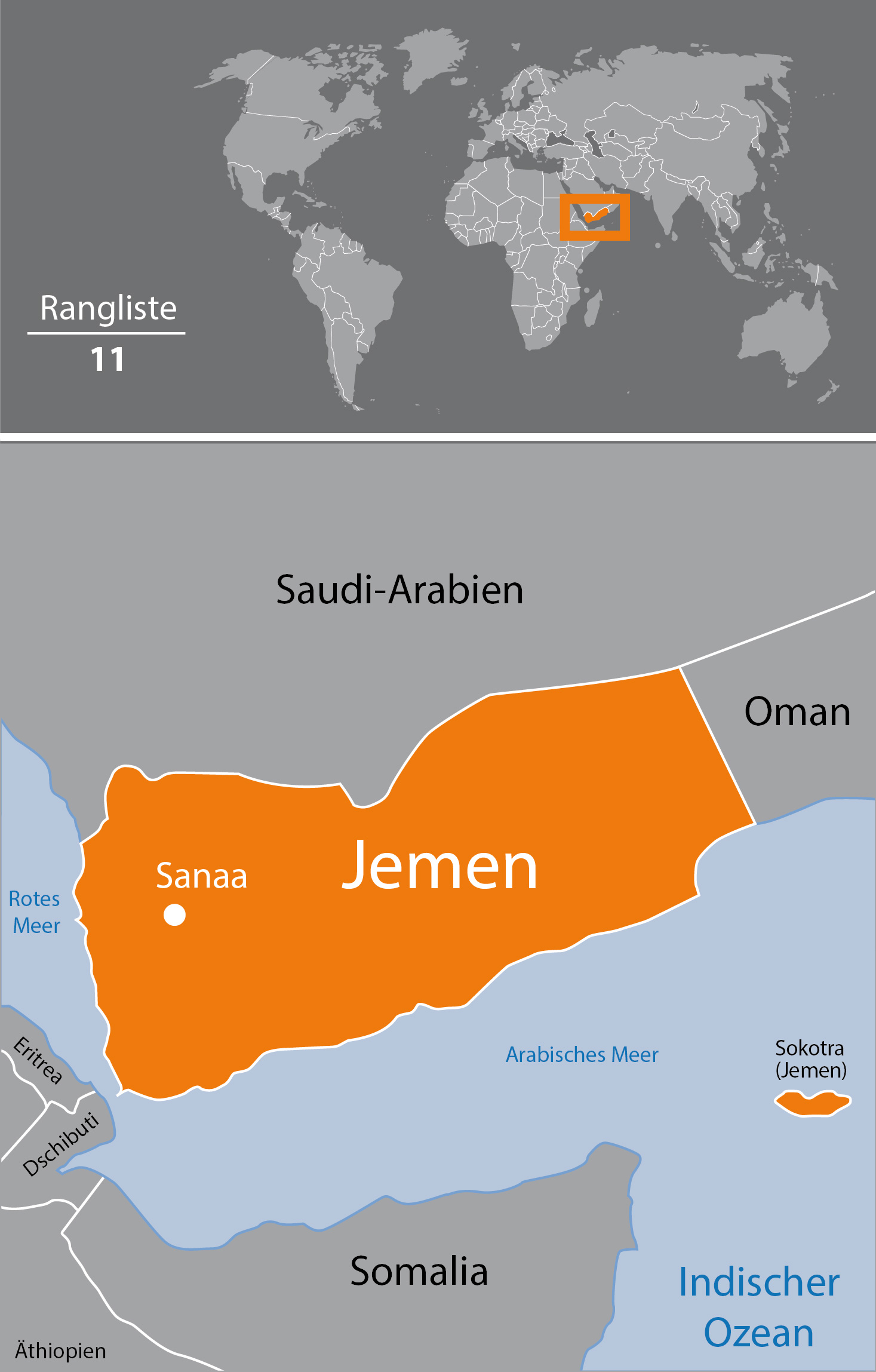 Karte Jemen