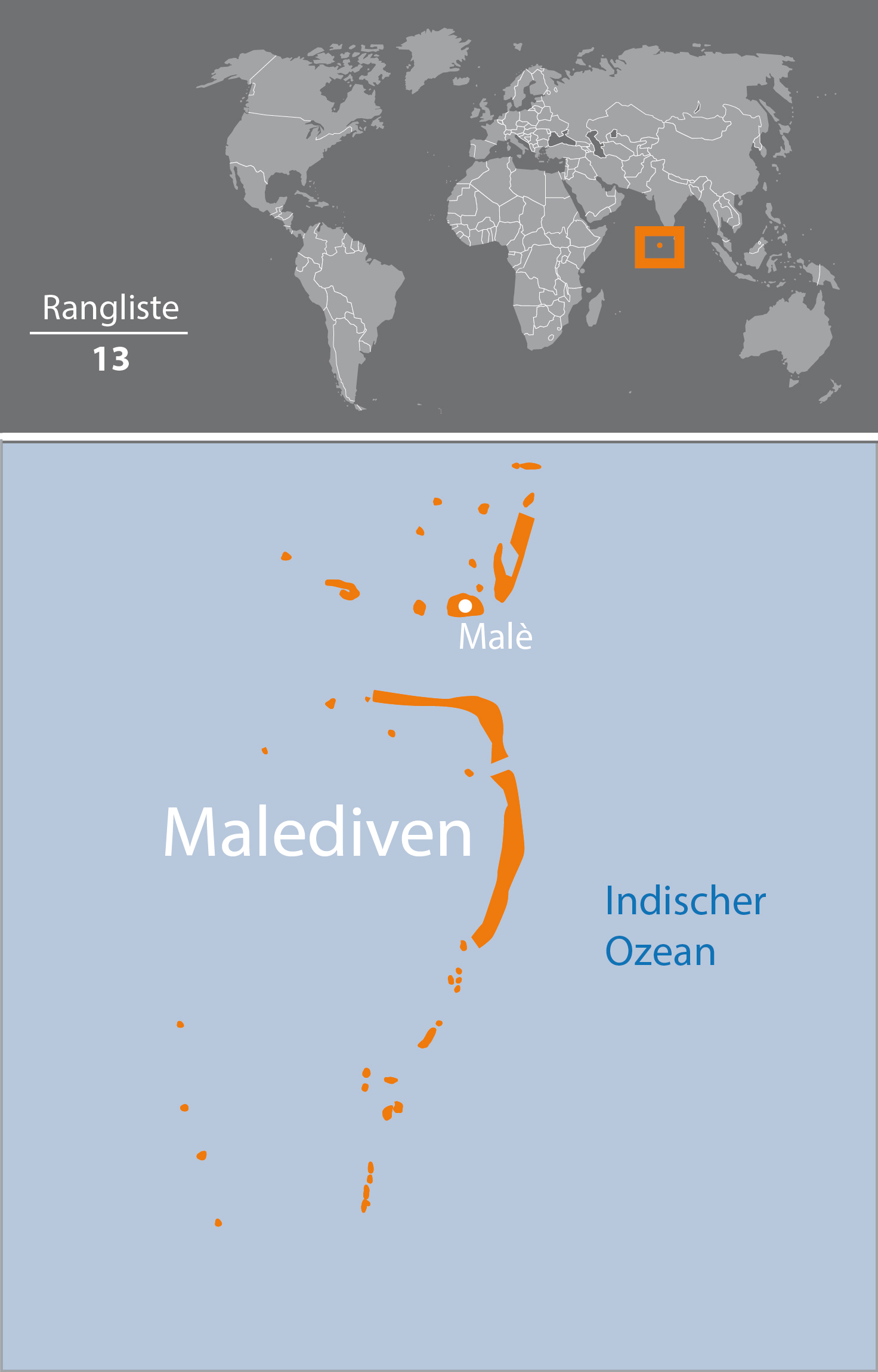 Karte Malediven