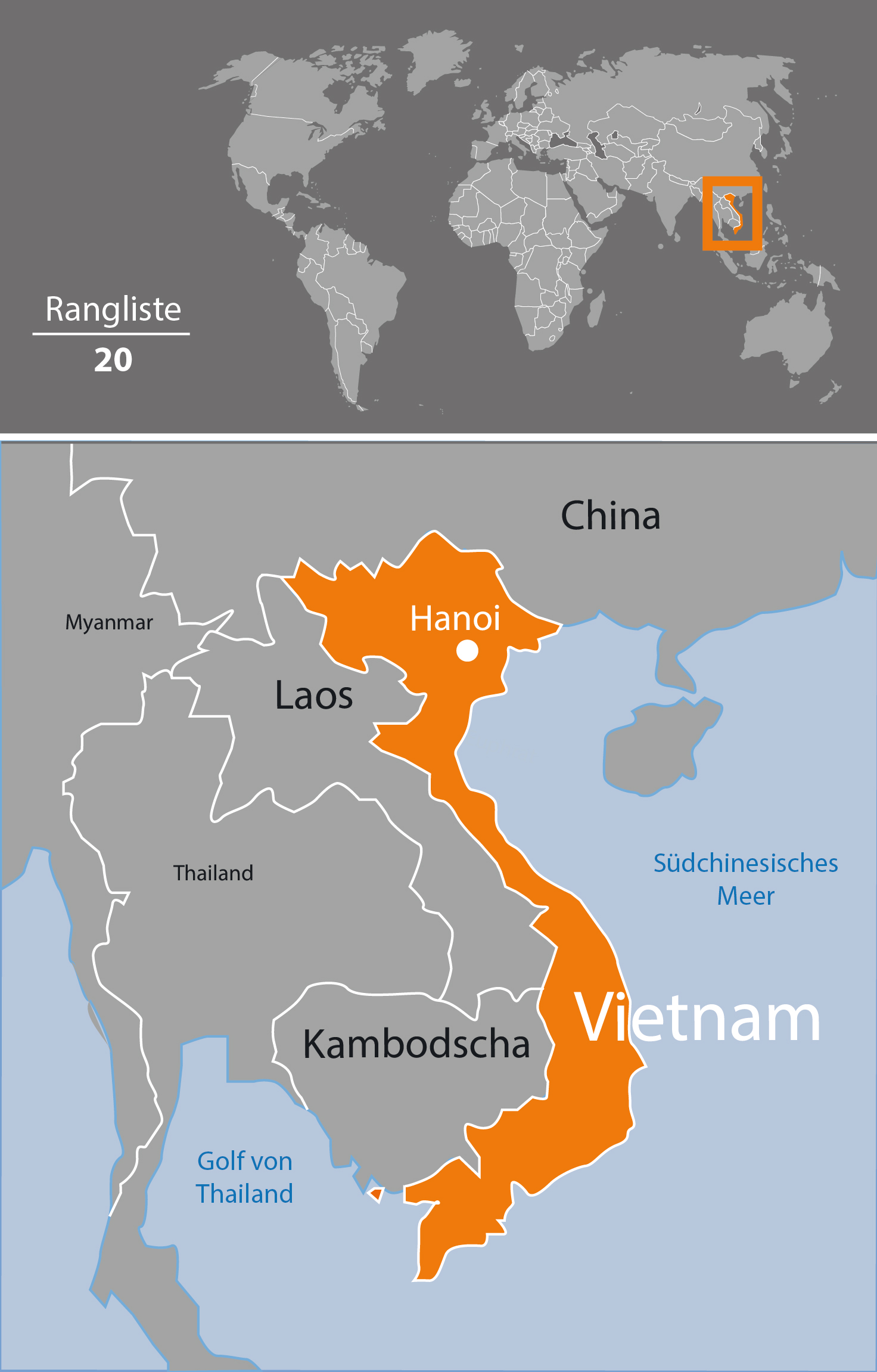 Karte Vietnam