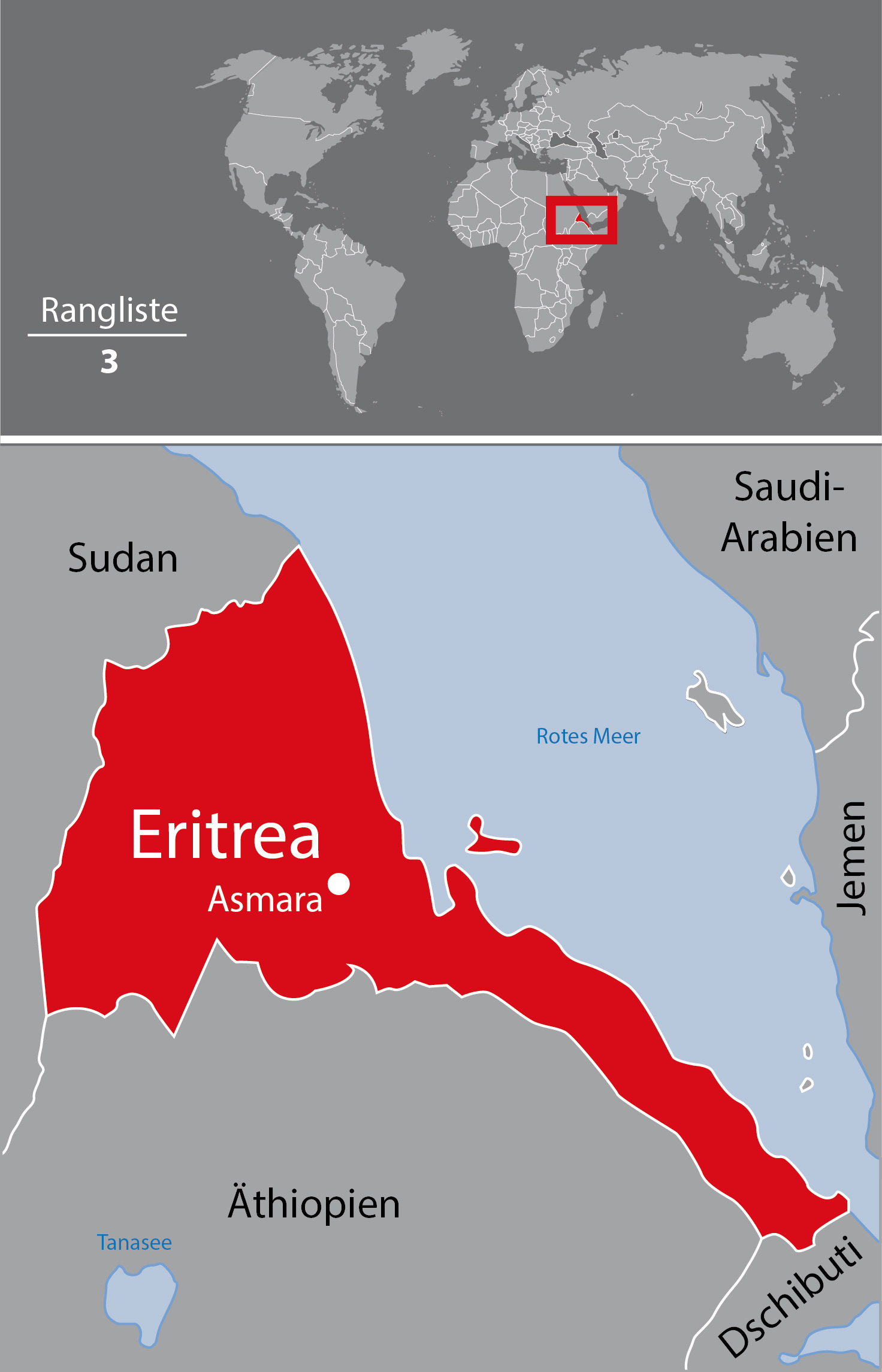 Karte Eritrea