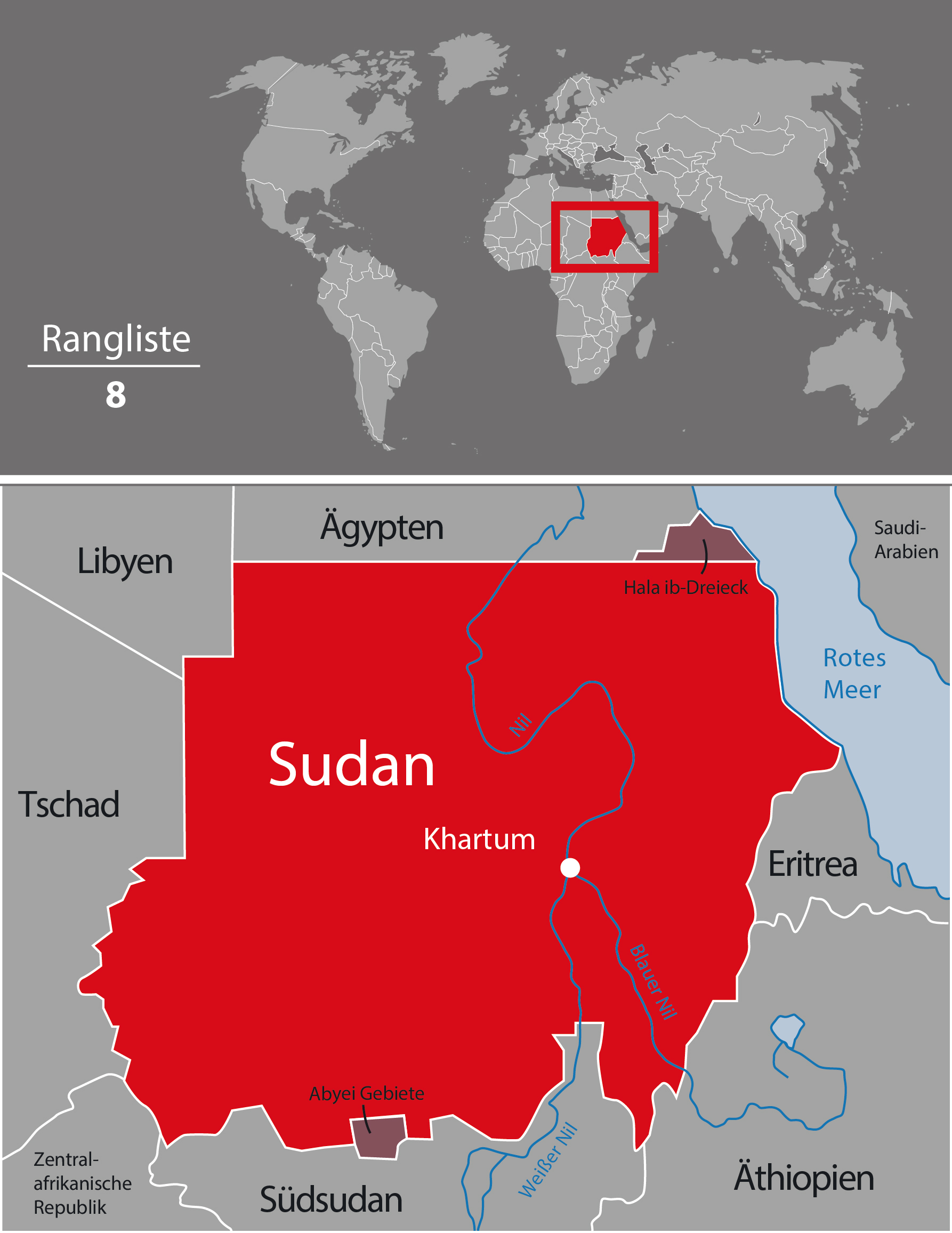Karte Sudan