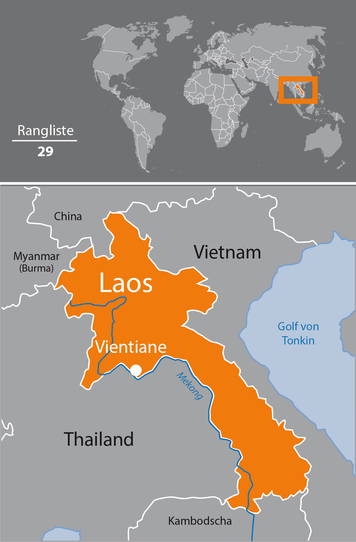 Karte Laos