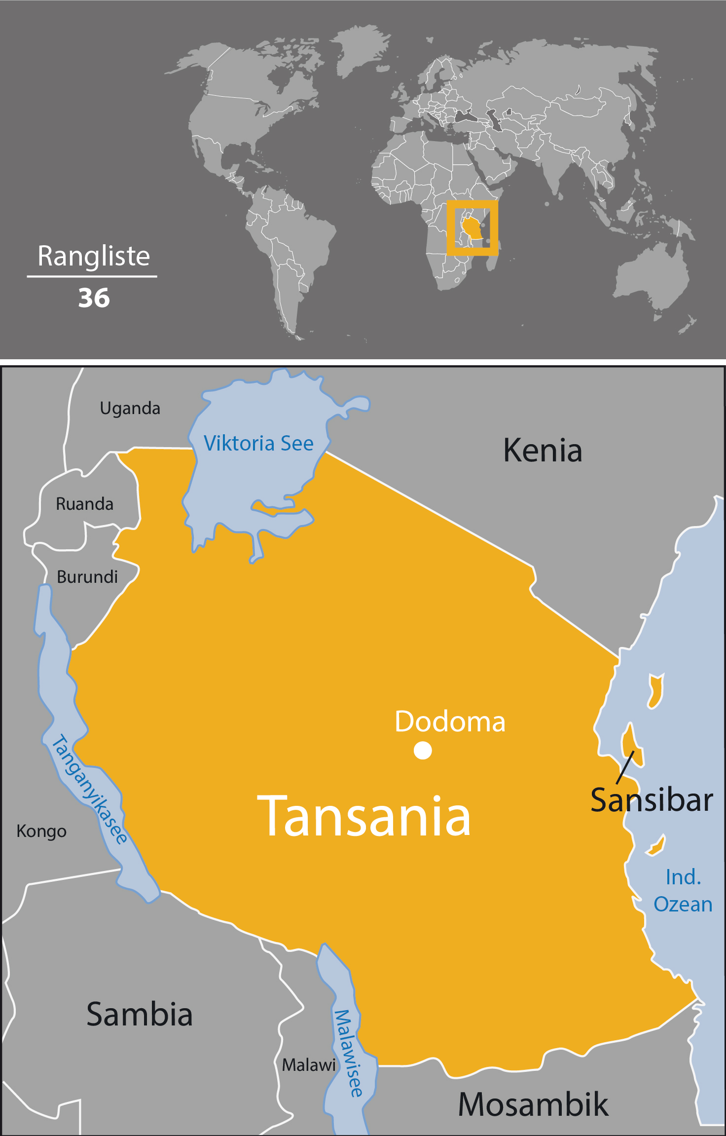 Karte Tansania