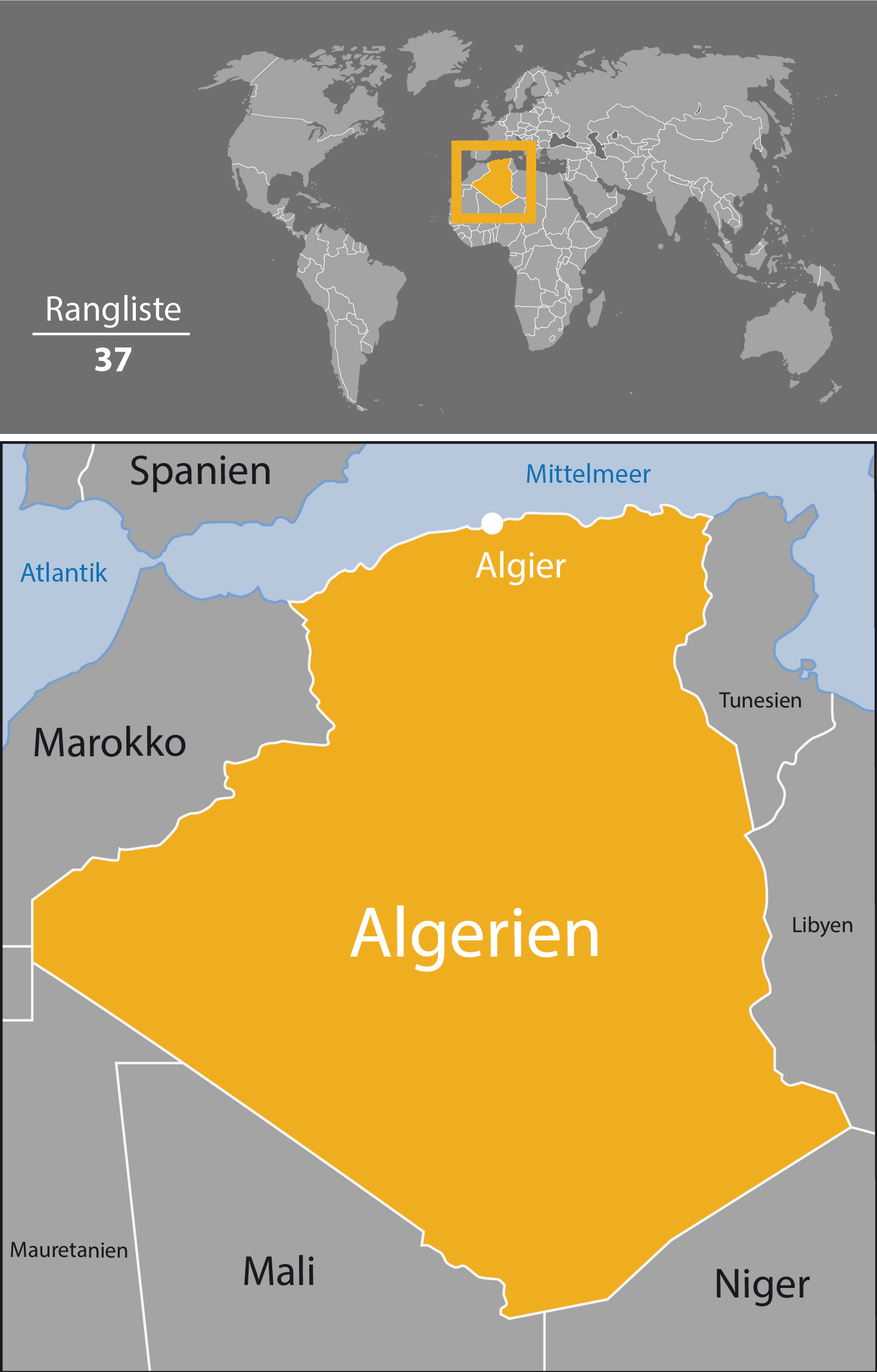 Karte Algerien
