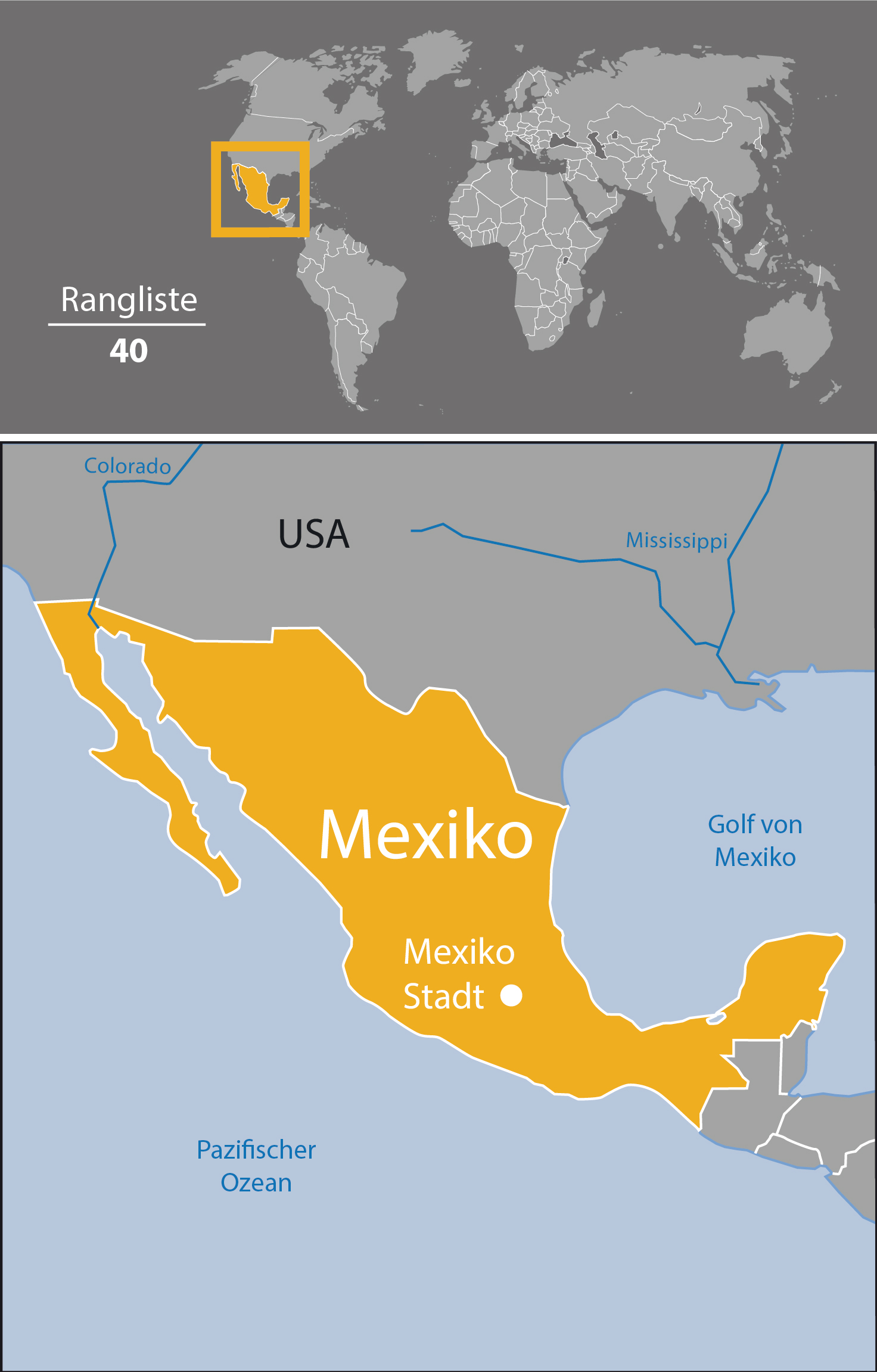 Karte Mexiko