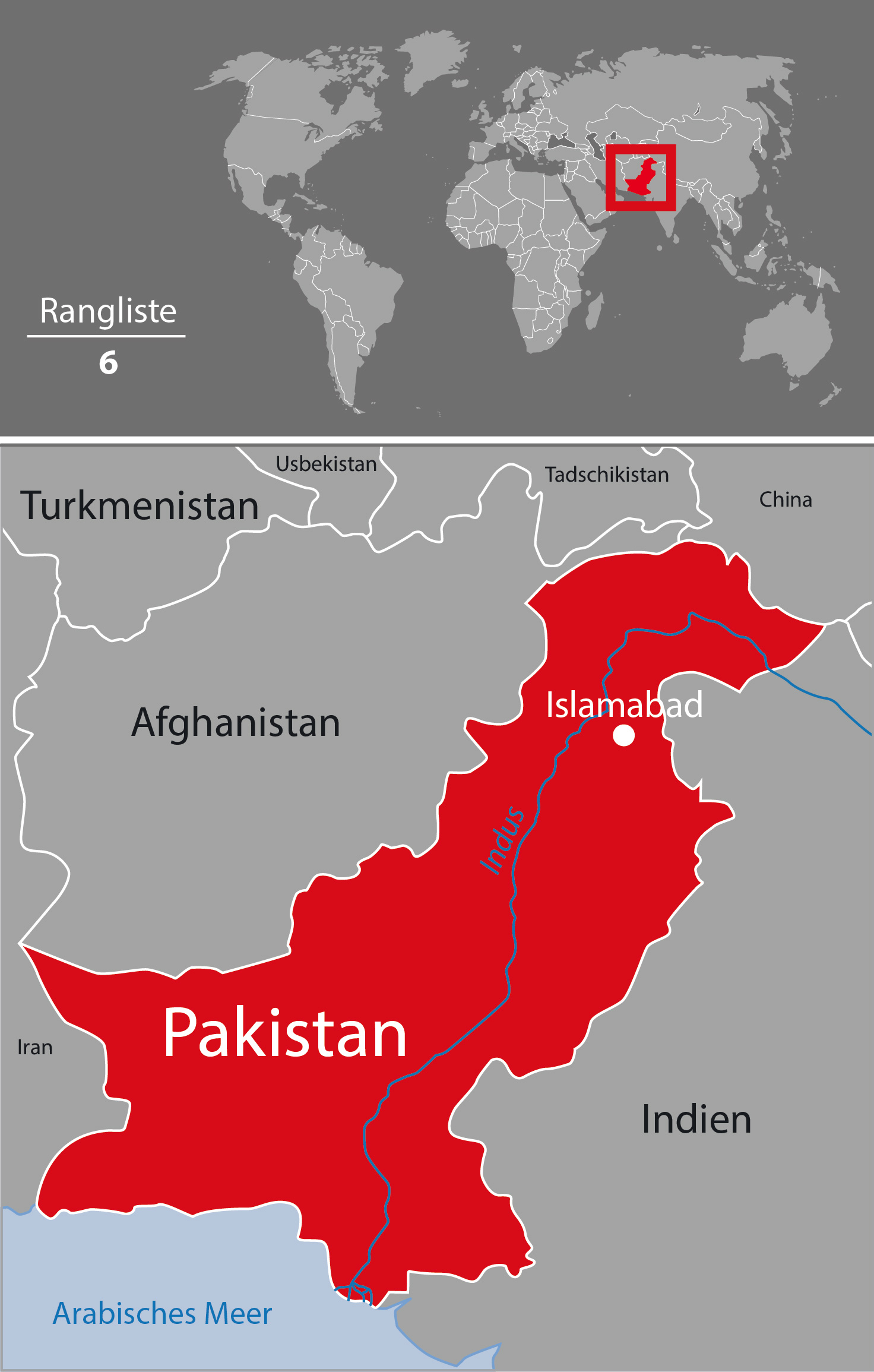 Karte Pakistan