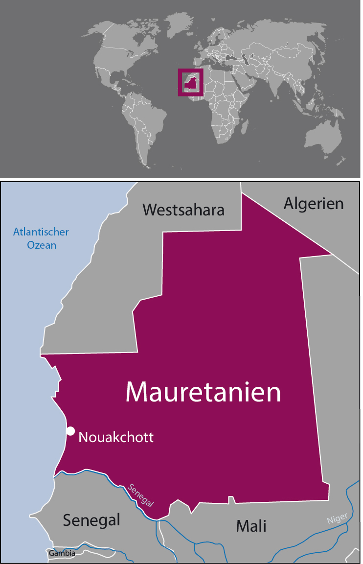 Karte Mauretanien