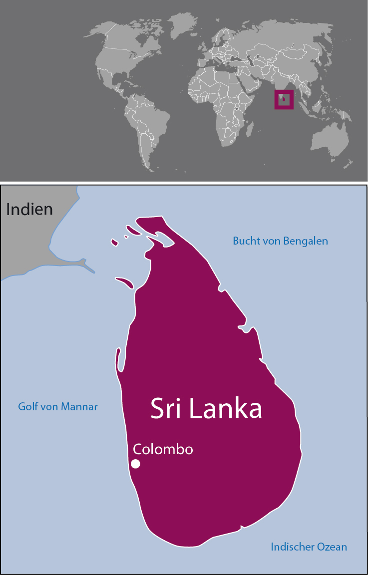 Karte Sri Lanka