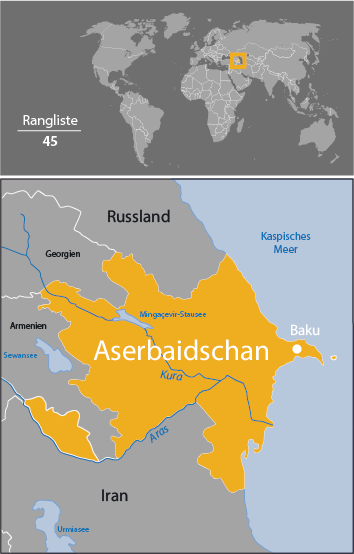Karte Aserbaidschan