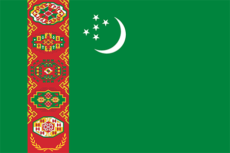 Flagge Turkmenistan