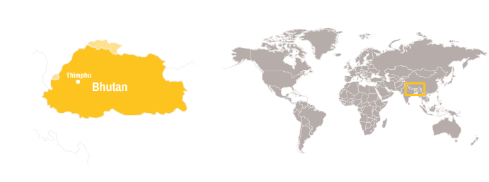 Karte Bhutan
