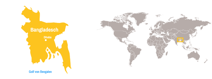 Karte Bangladesch