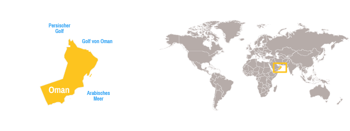 Karte Oman