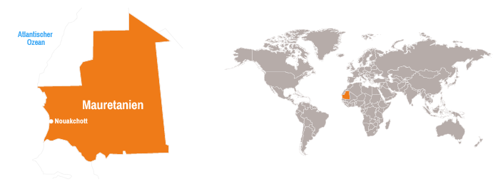 Karte Mauretanien