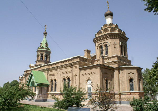 Die Alexej-Kathedrale in Samarkand: Orthodoxe Kirchen haben in Usbekistan kaum Probleme mit den Behörden