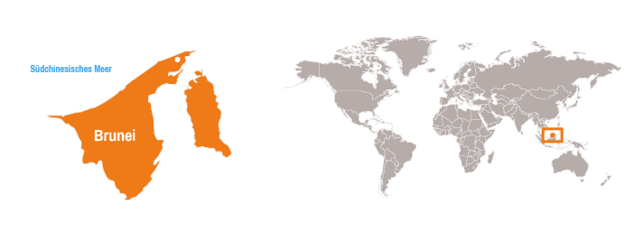 Karte Brunei