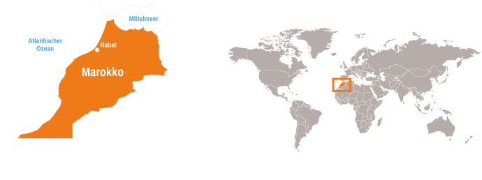 Karte Marokko