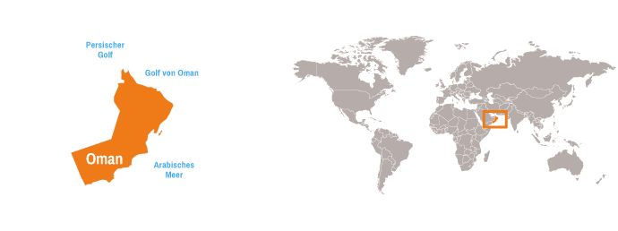 Karte Oman