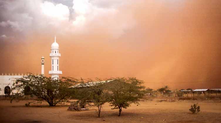 Symbolbild: Sandsturm in der Grenzregion zwischen Kenia und Somalia