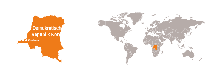 Karte Demokratische Republik Kongo
