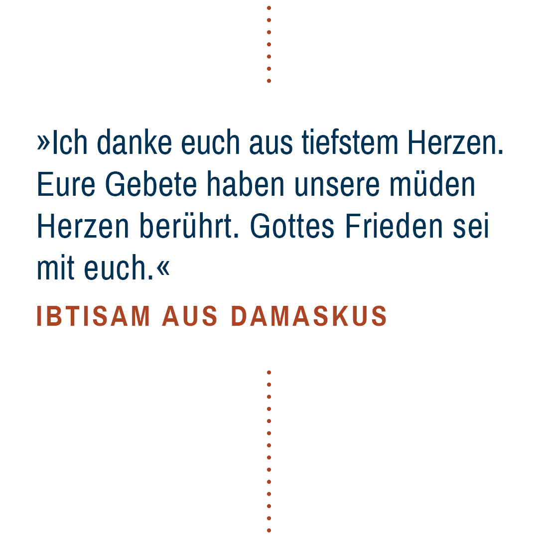 Dankeszitat von Ibtisam