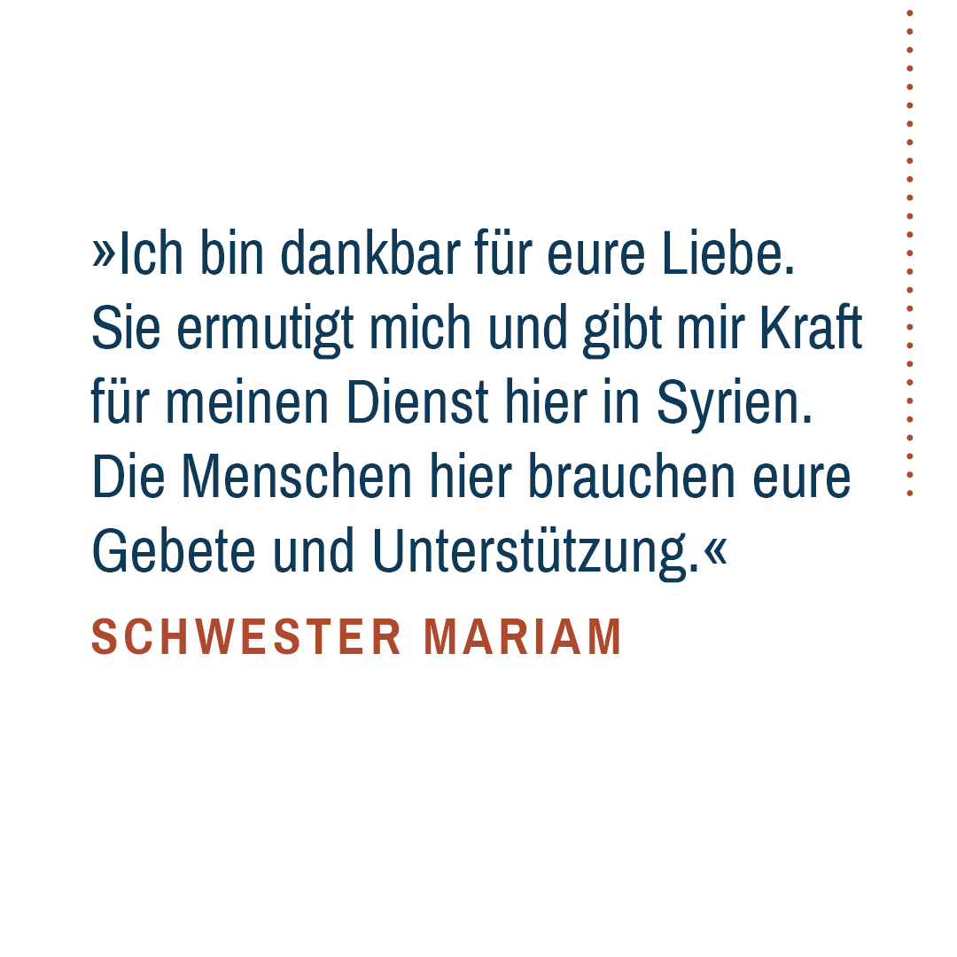 Dankeszitat von Schwester Mariam