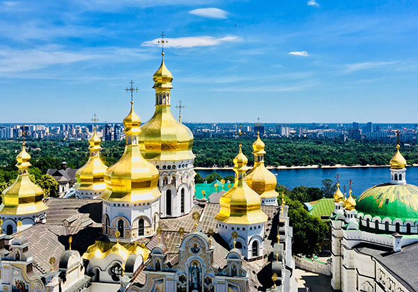 Panoramablick über Kiew