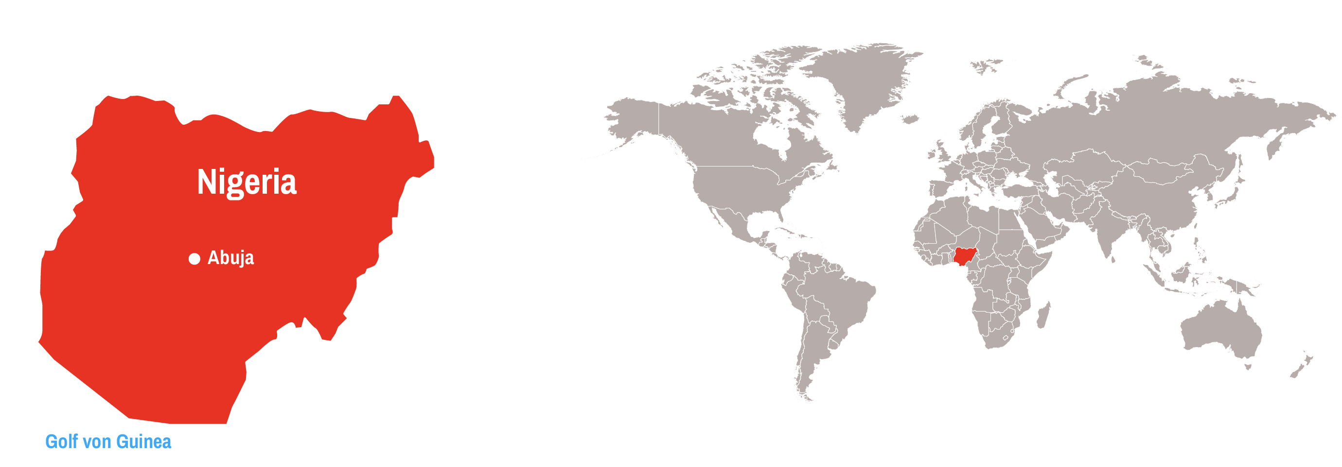 Länderkarte Nigeria