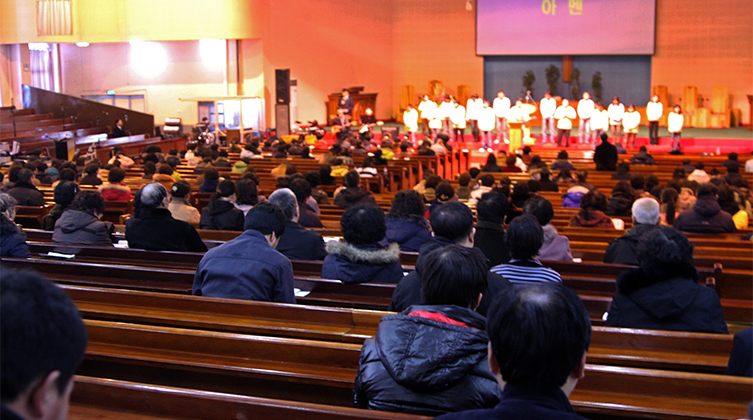 Symbolbild: Chinesisch-Koreanischer Gottesdienst in einer Drei-Selbst-Kirche in Yanji Provinz Jilin