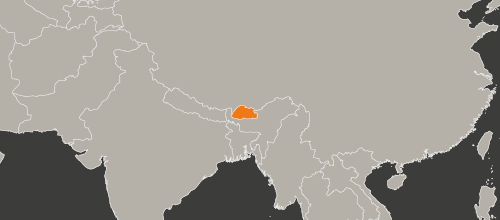 Karte Bhutan