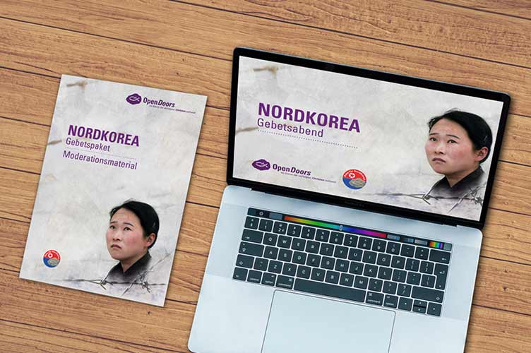 Mock-up eines Gebetspakets für Nordkorea