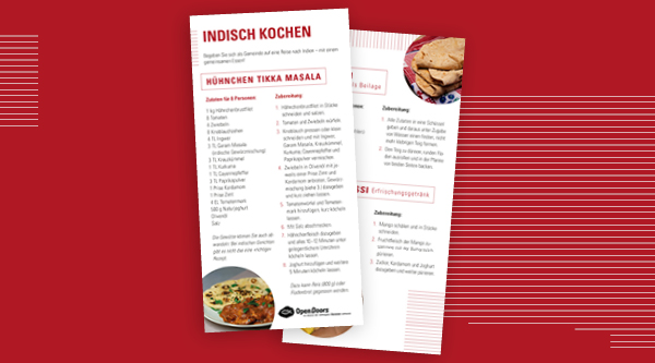 Zwei indische Rezepte mit Fotos der Gerichte