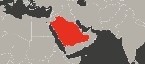 Karte Saudi-Arabien und angrenzende Länder
