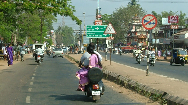 Straßenszene in Südindien