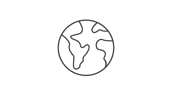 Icon einer Weltkugel