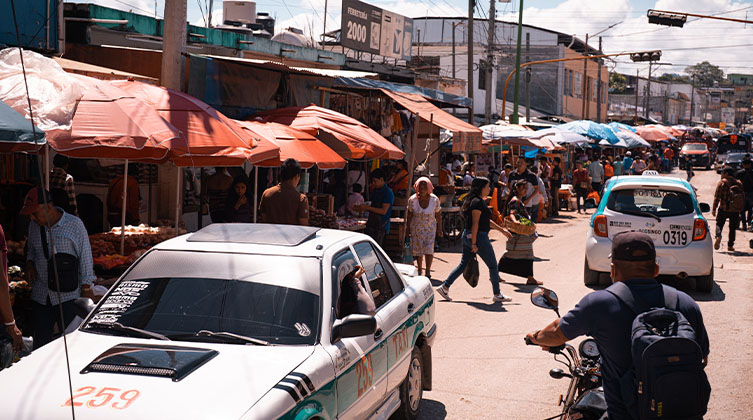 Straßenszene in Chiapas