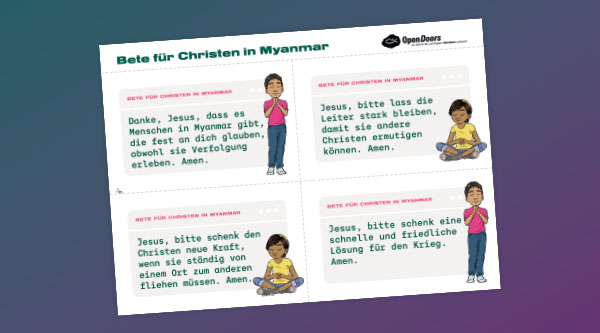 Produktabbildung Gebetskarte Myanmar