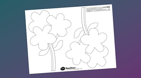 Produktabbildung Malvorlage Blumenstrauß