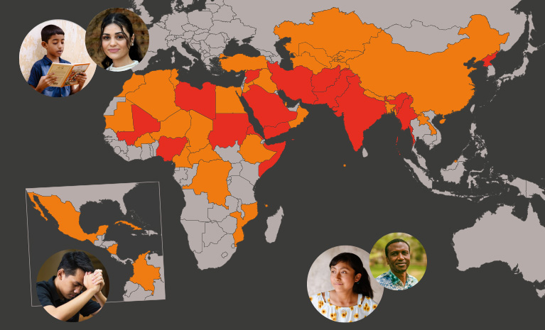 Karte zum Weltverfolgungsindex 2026