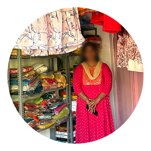 Anonymisiertes Portraitfoto einer indischen Frau