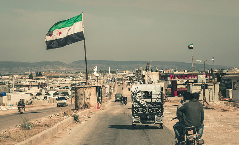 Straßenszene in Syrien