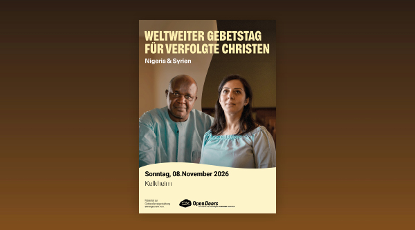 Produktabbildung des Plakats zum Weltweiten Gebetstag für verfolgte Christen
