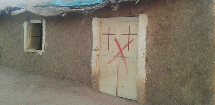 Kirche in Khartum die zum Abriss markiert wurde