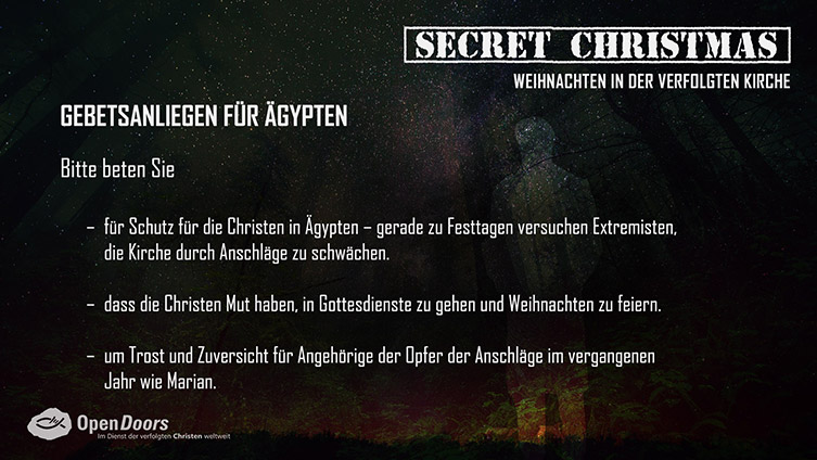 Secret Christmas 4. Advent Gebetsanliegen