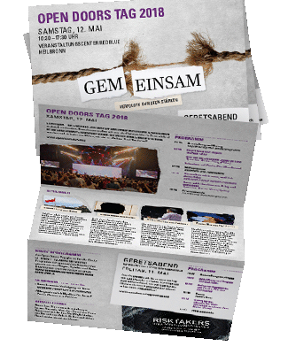 Einladungsflyer Open Doors Tag 2018